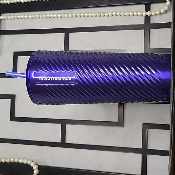 🆕️Starbucks Cold Cup Spring Release Steel (Blue Swirl) Insulated Tumbler 24 oz - Picture 8 of 13